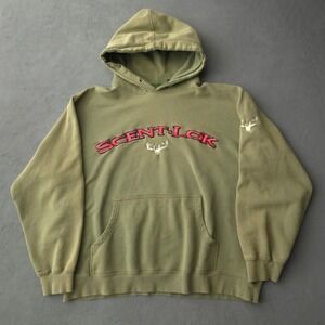 Vintage 2000s Gander Mountain Green Hoodie XL Scent-Lok Embroidered